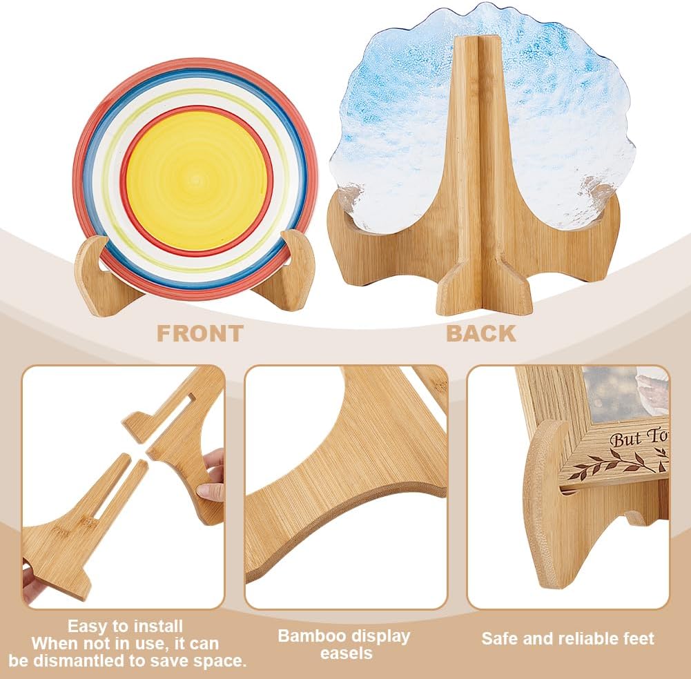 PH PandaHall 4 Pack Plate Stands for Display