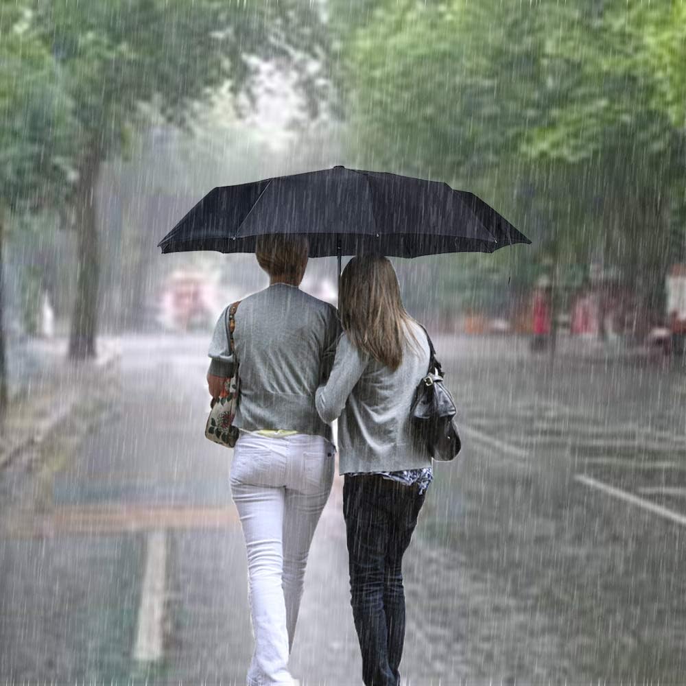 PFFY 2 Pack Travel Umbrella Windproof Auto Open Close Foldable