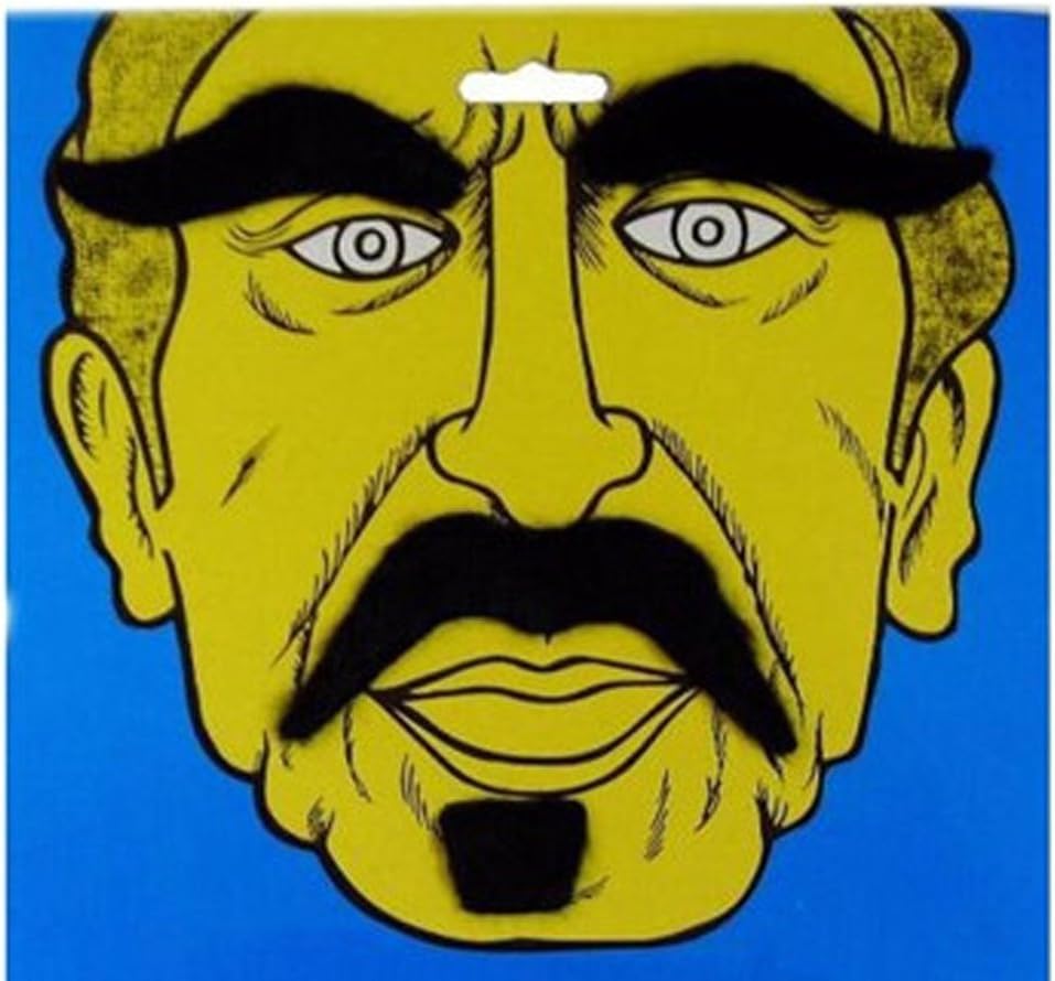 Novelties Company 1 Set Men Fake Facial Hair Mustache Beard Gotee Eyebrows