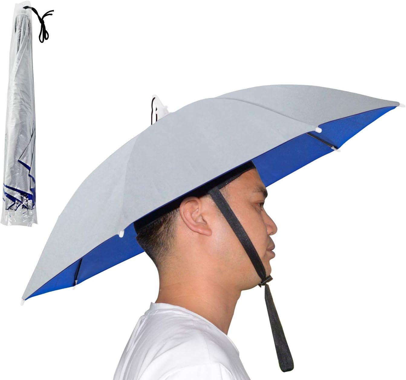 NEW-Vi Folding Umbrella Hat for Beach Fishing Golf