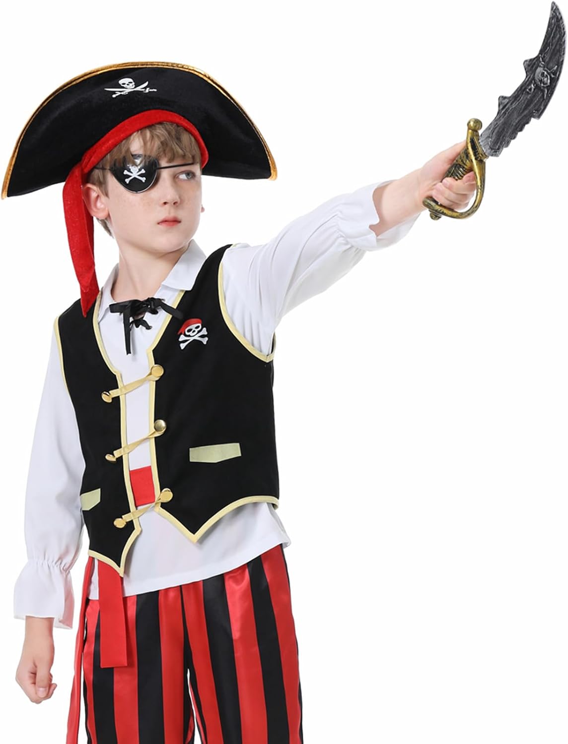 YuDanae Pirate Costume for Kids 3-12 Years