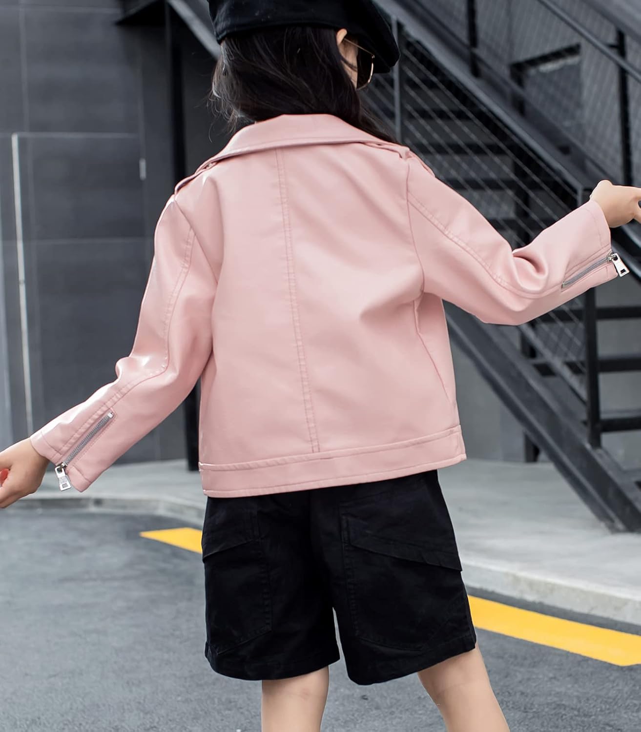 LOKTARC Faux Leather Jacket for Kids