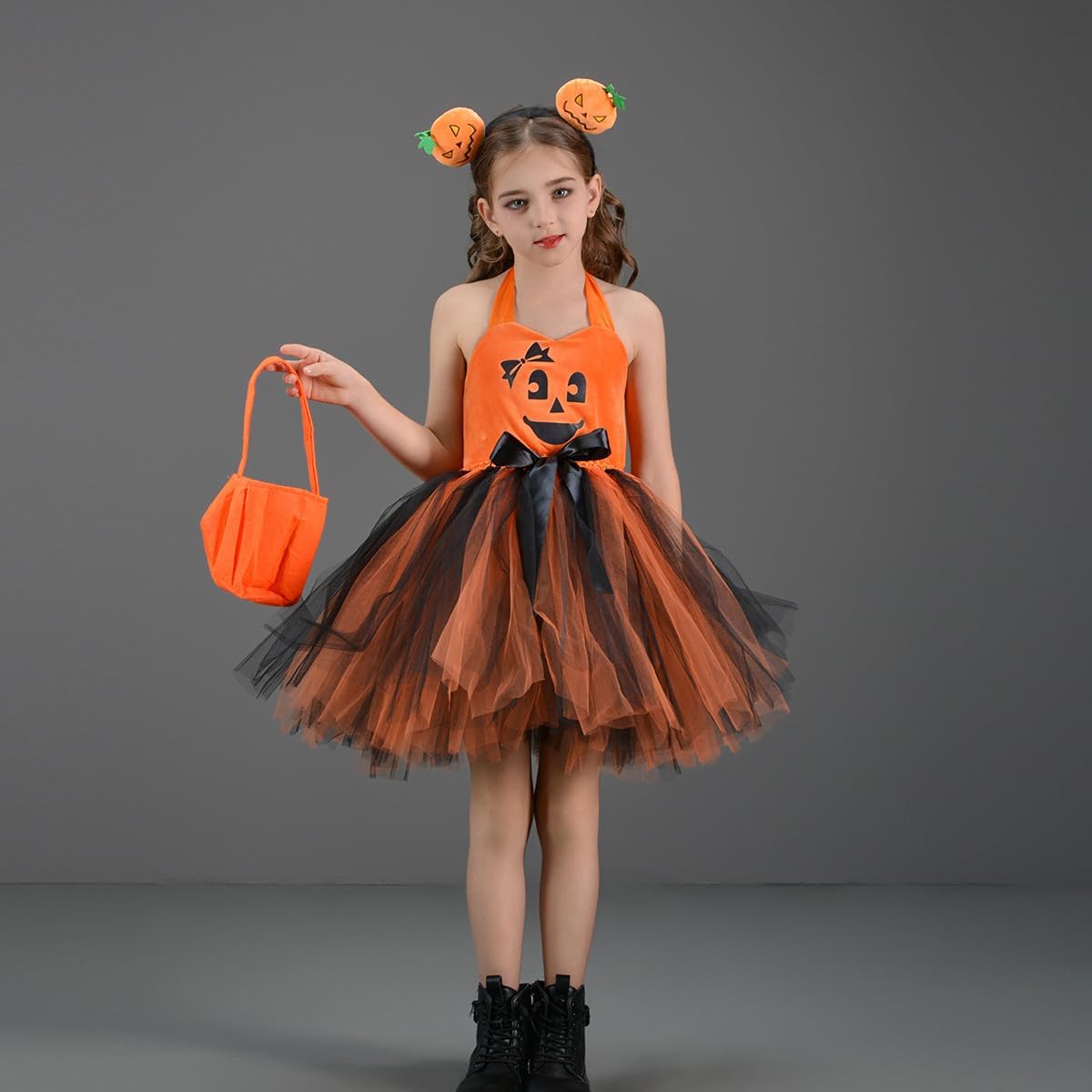 FYMNSI Kids Halloween Pumpkin Costume 3PCS