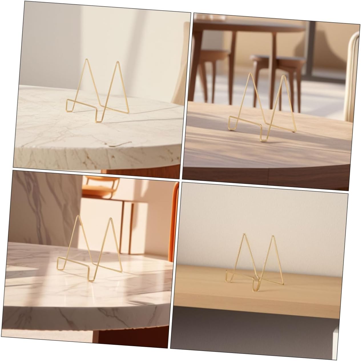 ARTIBETTER 4sets Metal Ornament Holder Display Easel