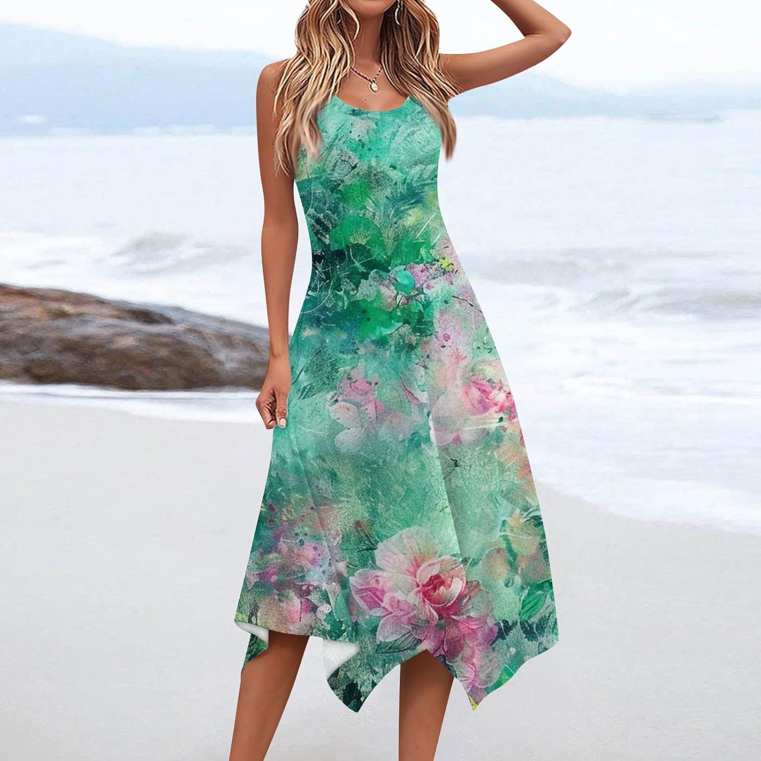 2024 Trendy Boho Floral Swing Dress for Women 1