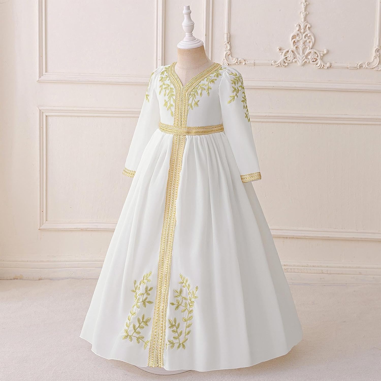 Lmdudan Girls Long Sleeve Abaya Prayer Dress 2025