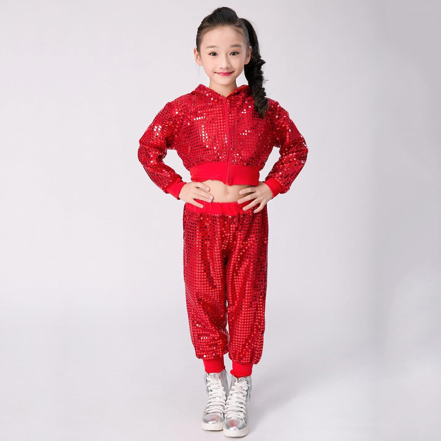 Cute Sequin Glitter Party Costume Gown Set for Baby Toddler