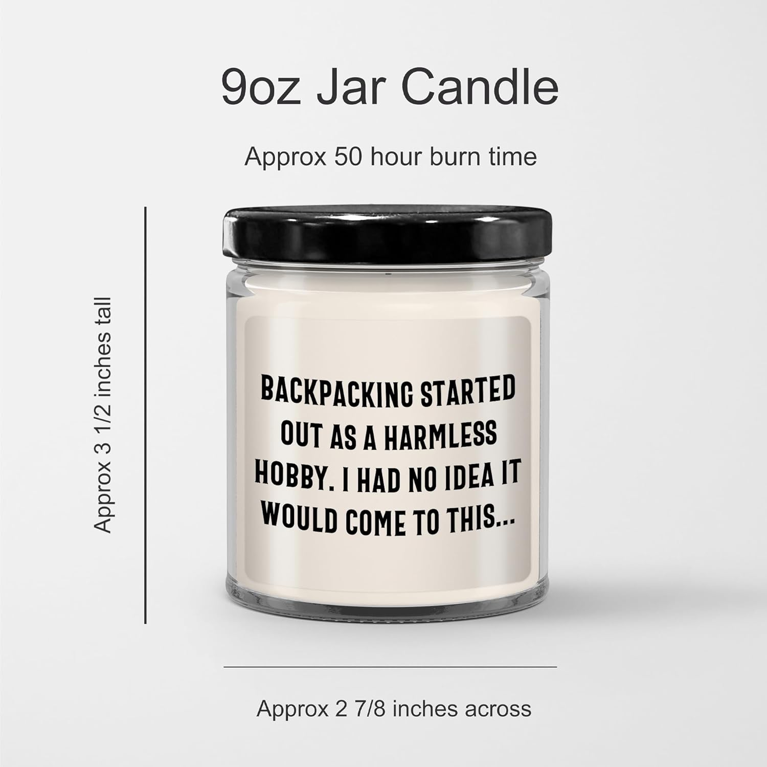 Backpacking Vanilla Soy Candle - 9oz Gift for Enthusiasts