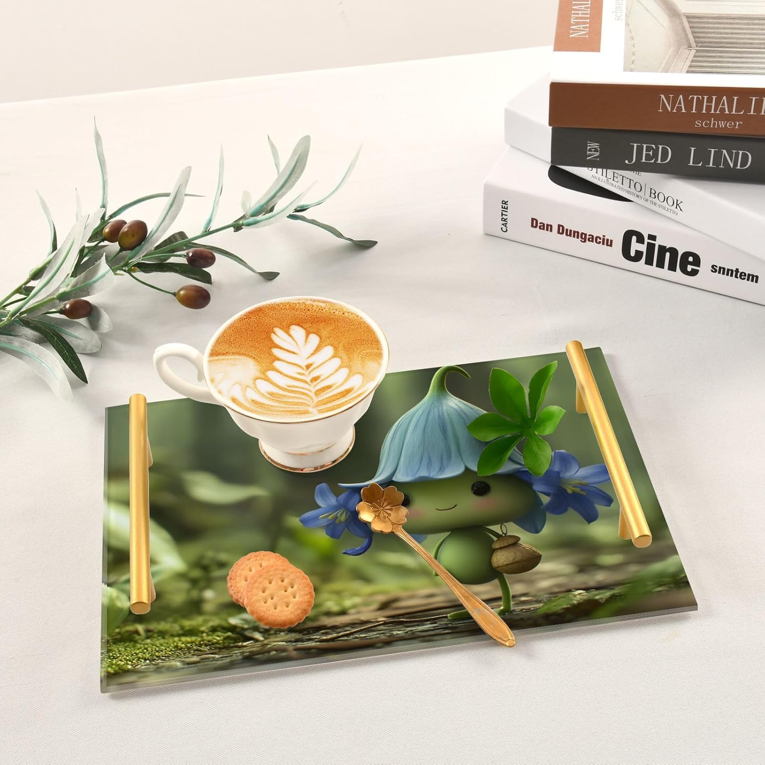 Fairy Cute Plants Vanity Tray Rectangle Acrylic