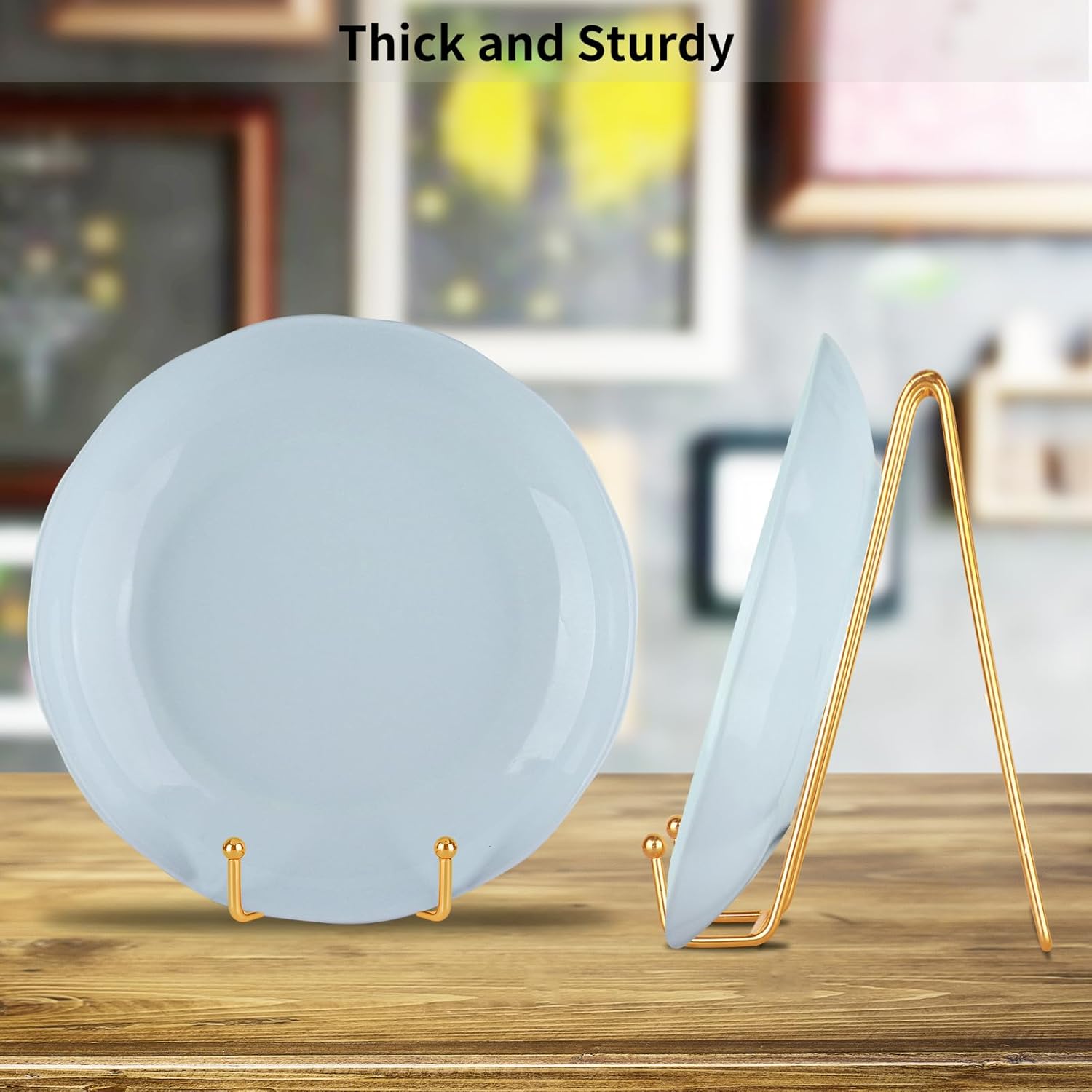 IBosins 5 Pack 8 Inch Plate Holder Display Stands 1
