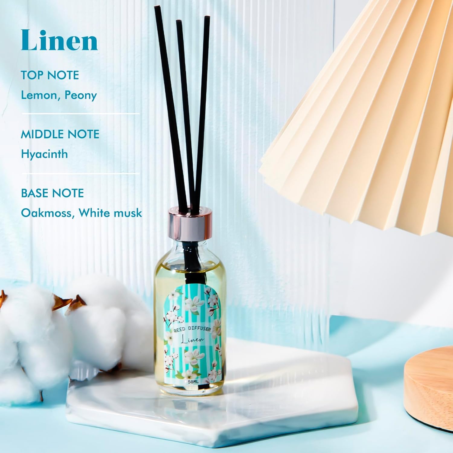 Linen Vanilla Citrus Reed Diffuser Set of 3