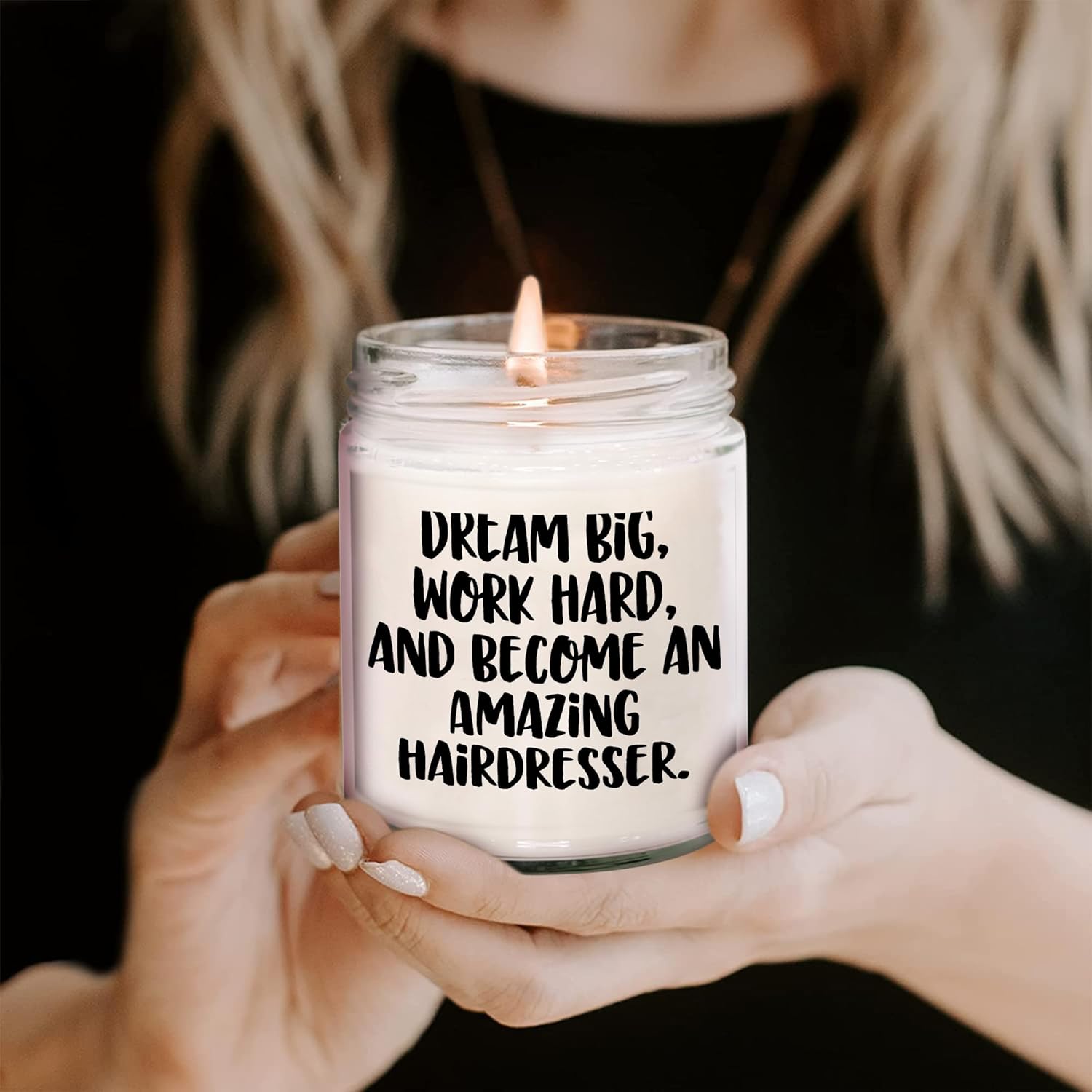 Vanilla Soy Candle for Hairdresser 9oz Jar