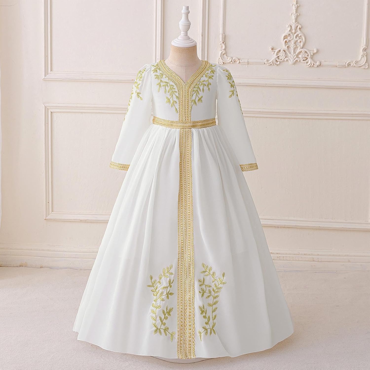 Lmdudan Girls Long Sleeve Abaya Prayer Dress 2025