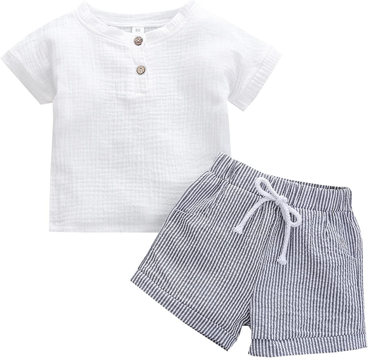 Newborn Baby Unisex Striped Shorts Set 2025