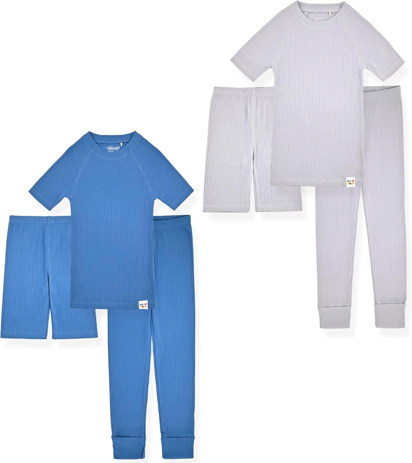 Sleep On It Organic Rib Knit Pajama Sets for Kids 1