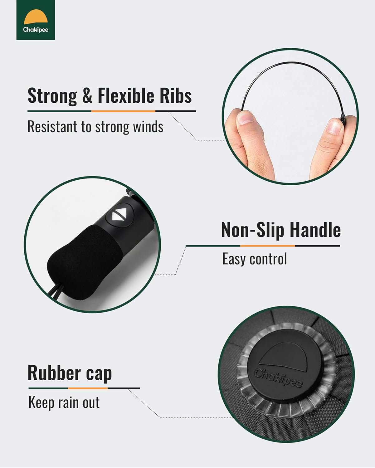 Chakipee Travel Compact Windproof Umbrella