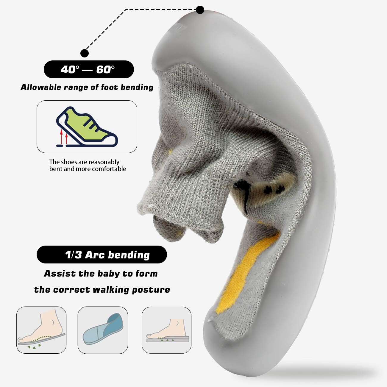 WEAPRIL Baby Toddler Non-Skid Slippers Socks
