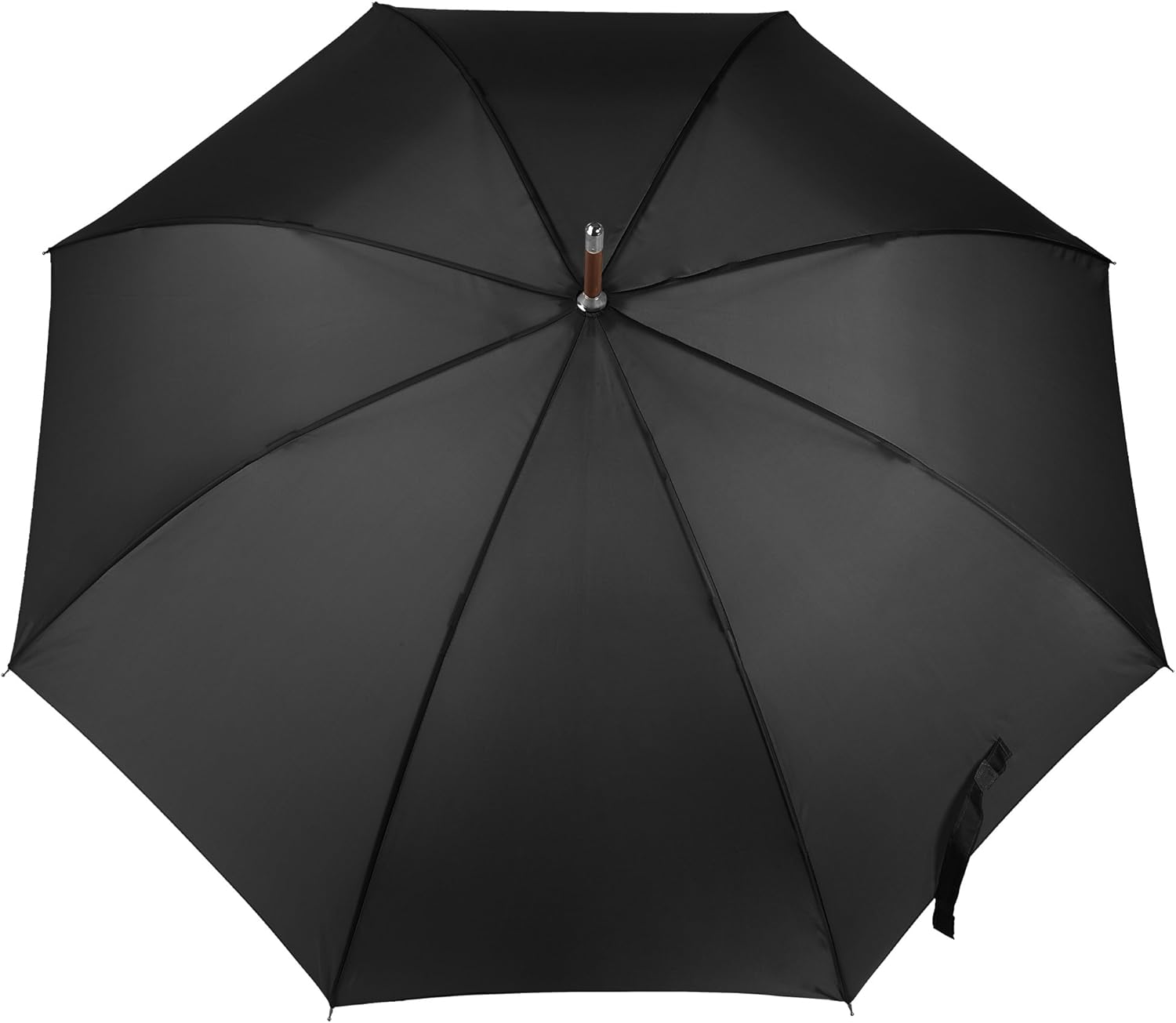 Totes Eco Auto Open Stick Umbrella with Wooden Handle