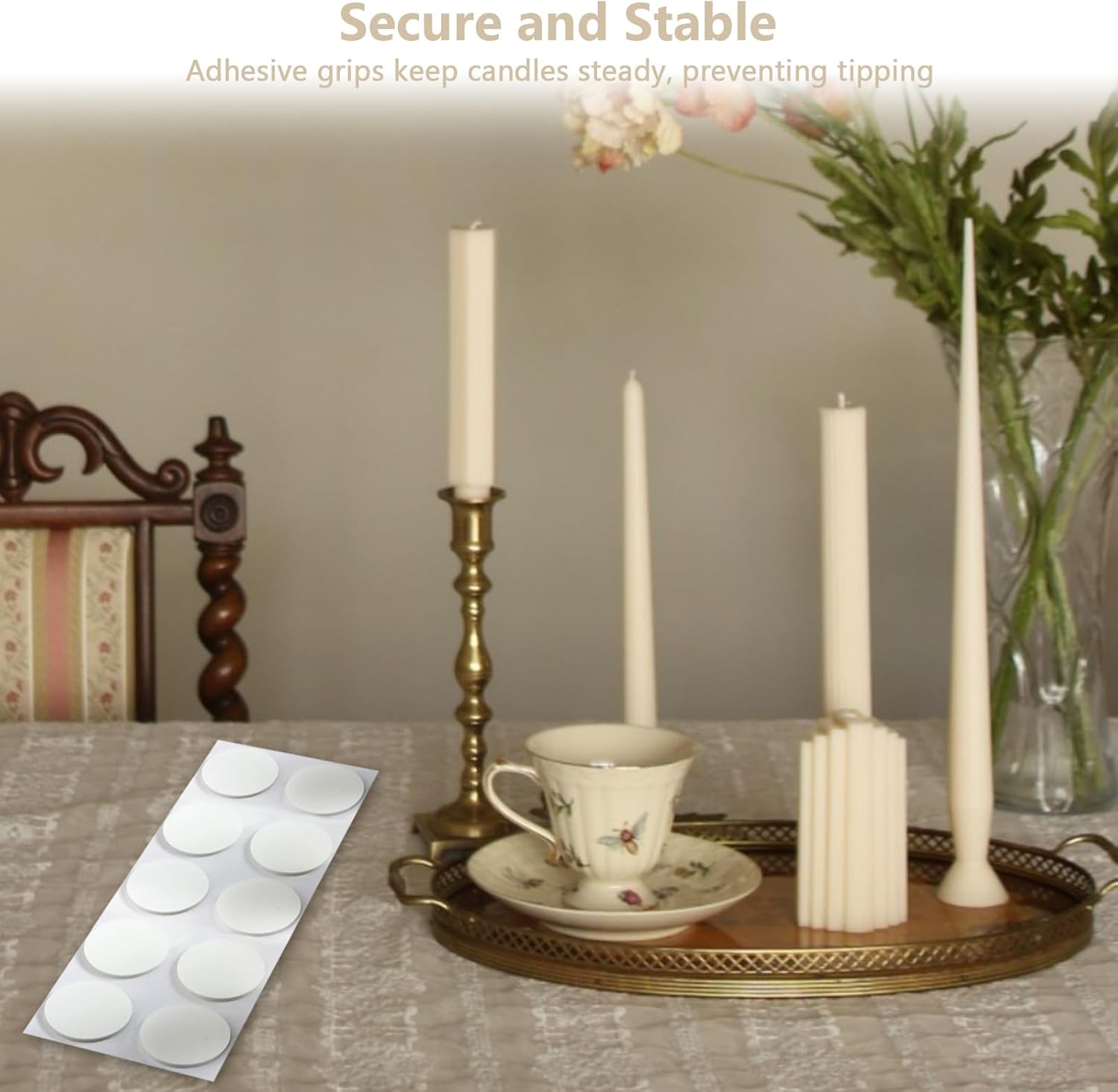 YFANITI Taper Candle Adhesive Grip Pads