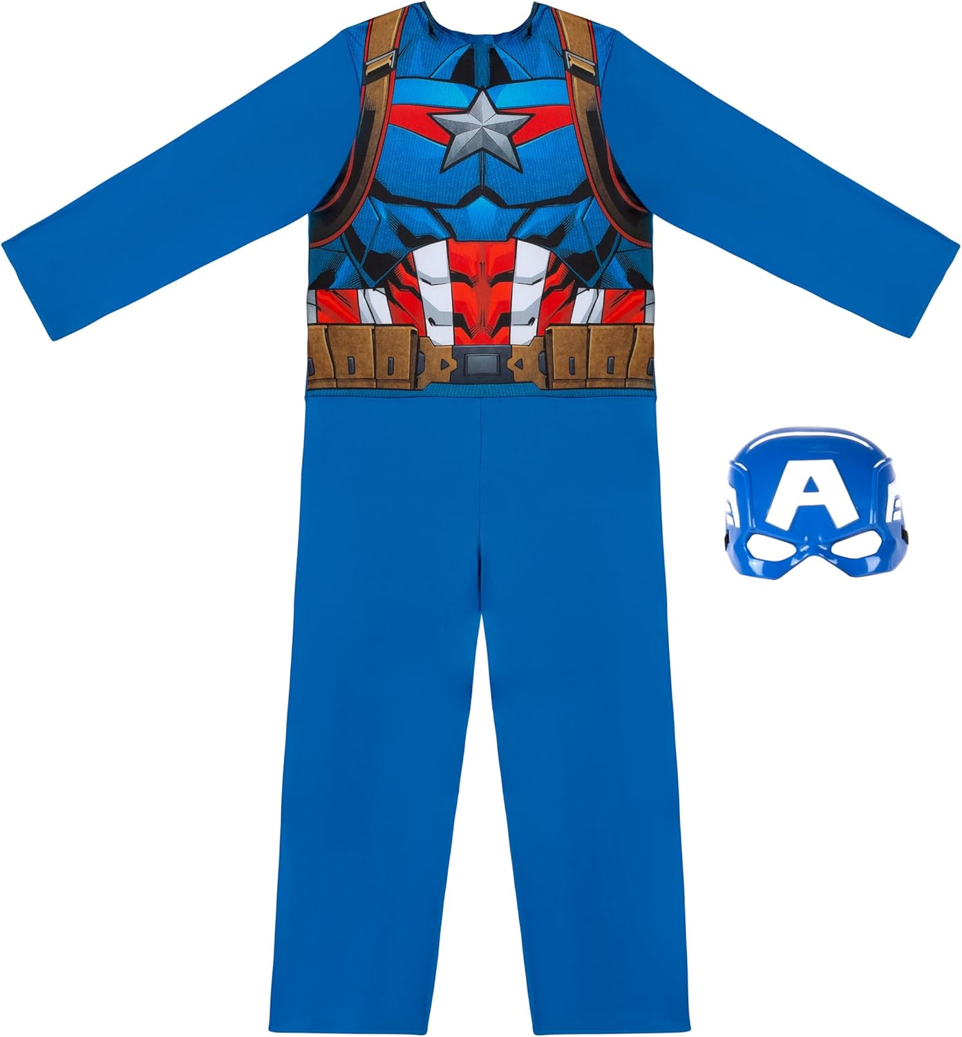 Marvel Captain America Youth Costume Jumpsuit with Mask
