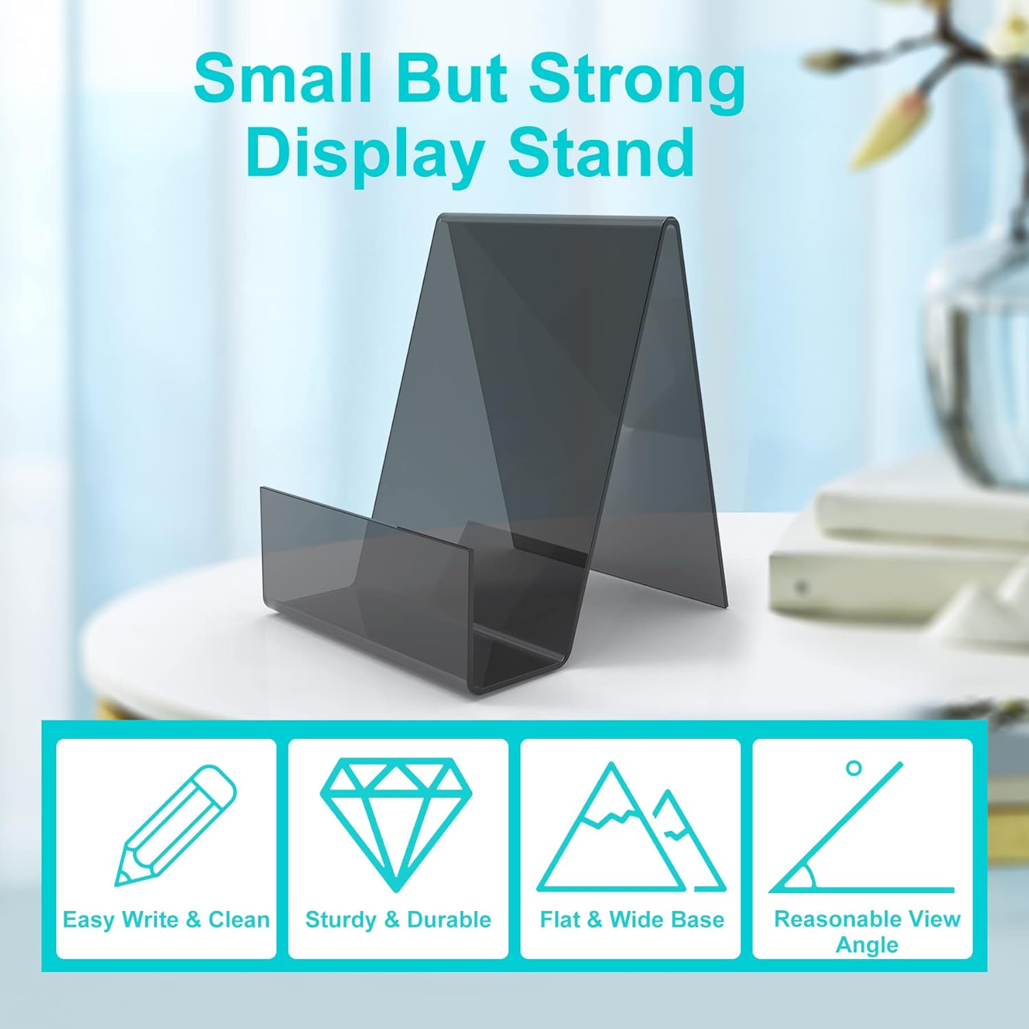Boloyo 6PC Acrylic Display Stand Holder with Ledge