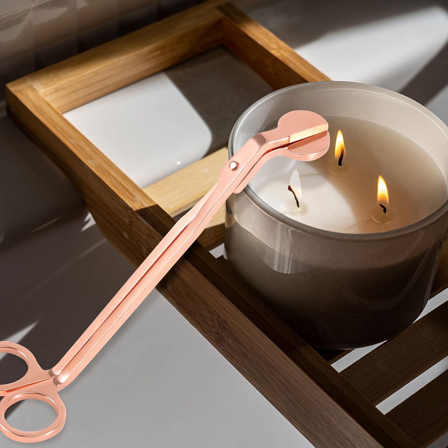 SEUNMUK 4-Pack Rose Gold Candle Wick Trimmer Set