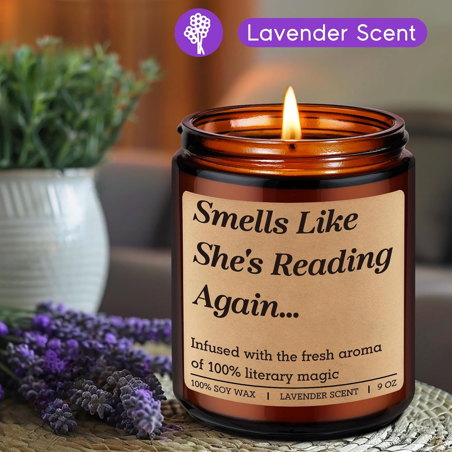 Fairys Gift Literary Candle for Book Lovers 1