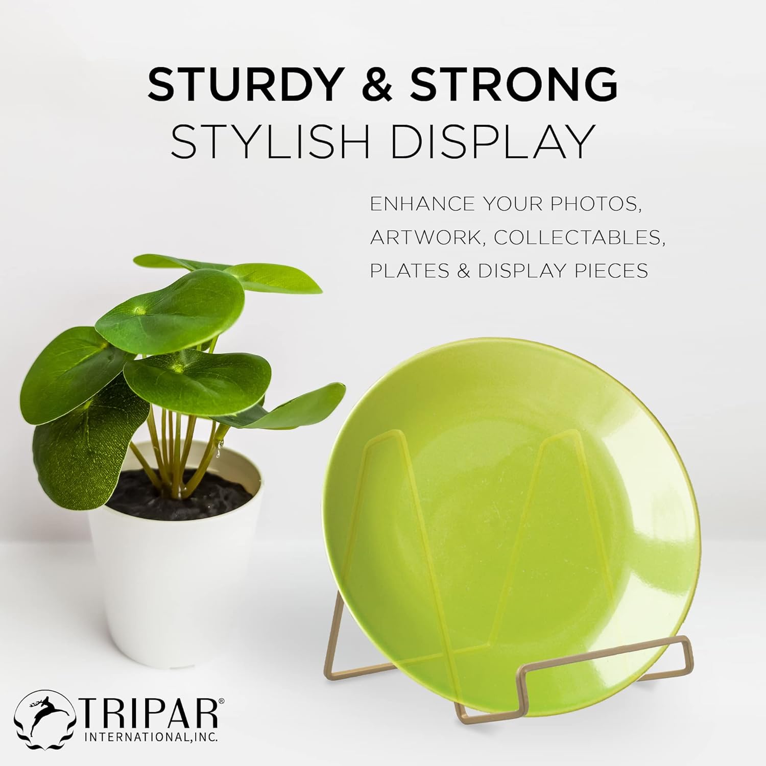 Tripar 6 Gold Painted Square Easel Stand