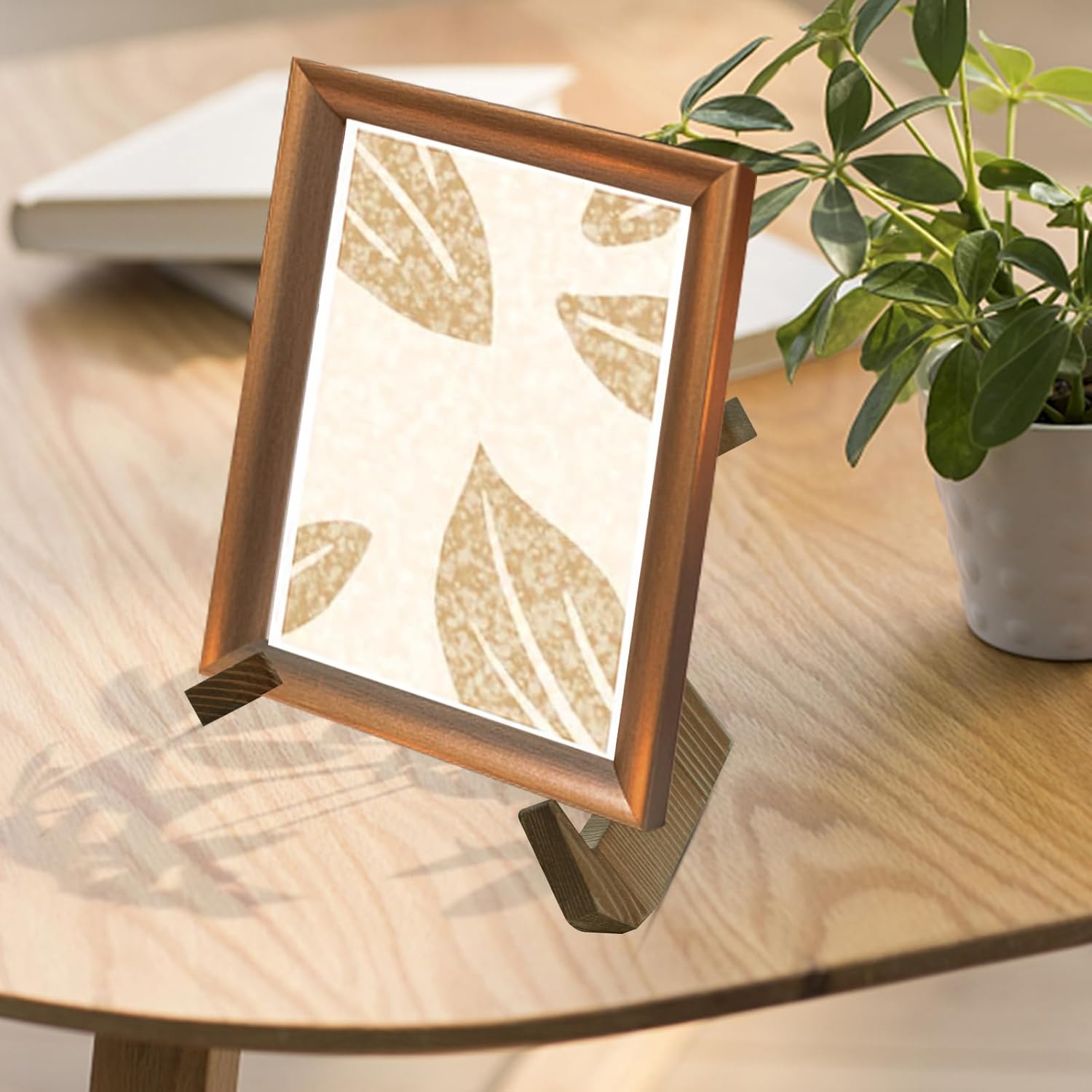 CANIPHA Wooden Display Stand for Cookbook Photo Plate Decorations