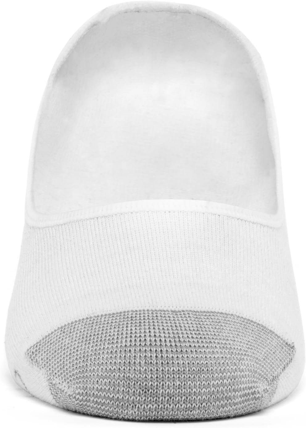 Galiva Mens Cotton Lightweight No Show Socks - 3 Pairs Medium White