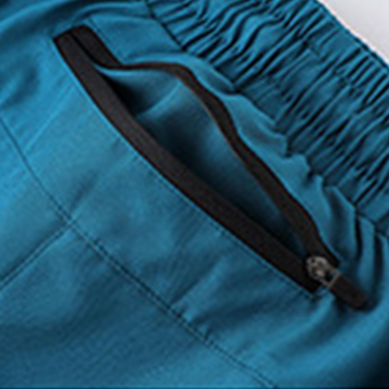 Mens Lightweight Elastic Waist Cargo Shorts