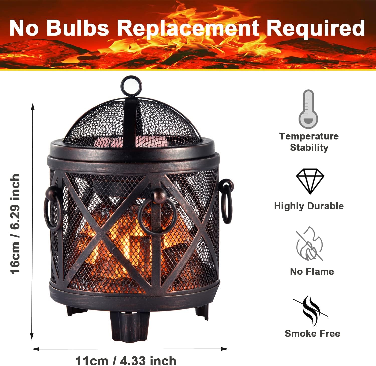 Dicimi 4-in-1 Electric Wax Melter with Fireplace Design