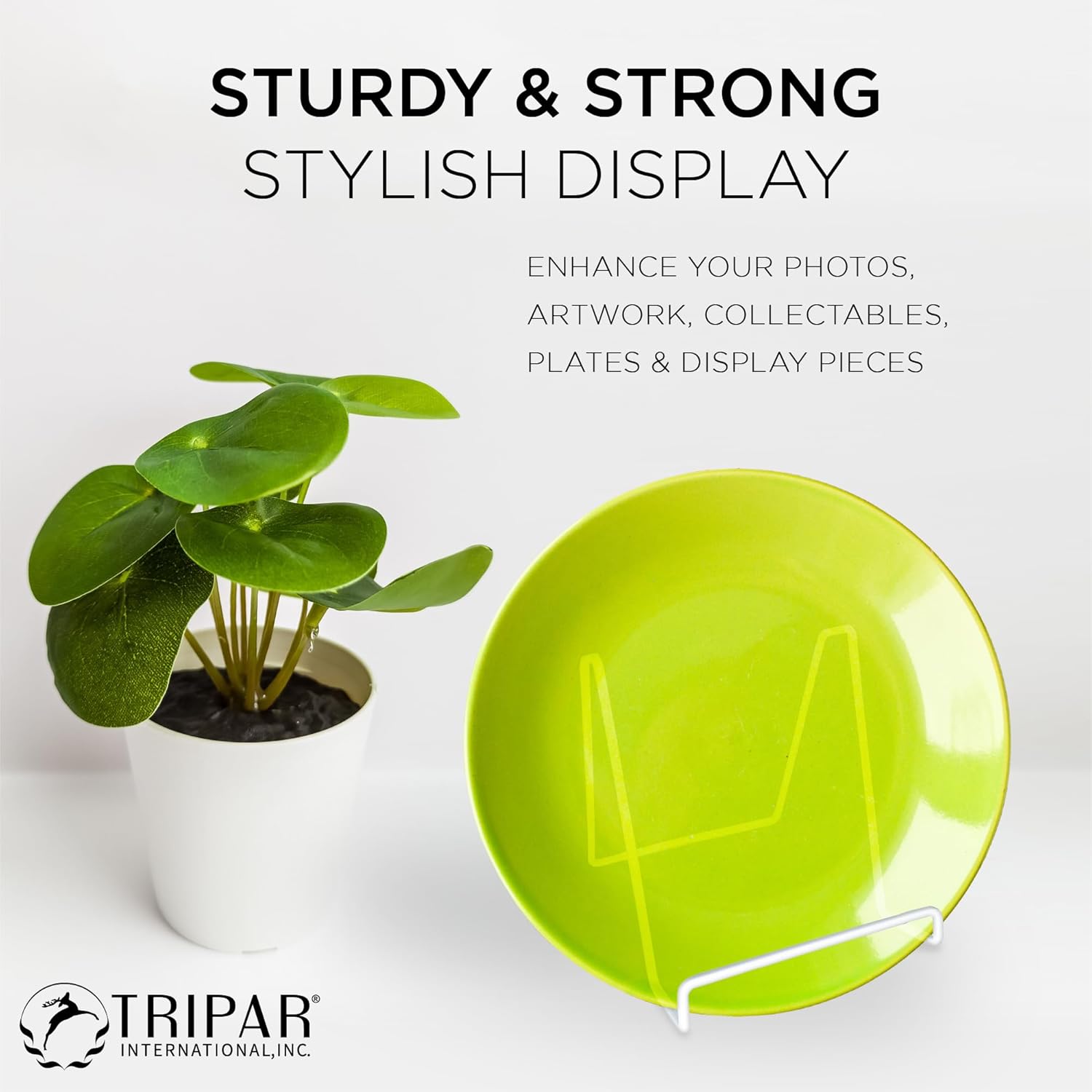 TRIPAR 6-Inch Metal Book Holder with Wire Easel