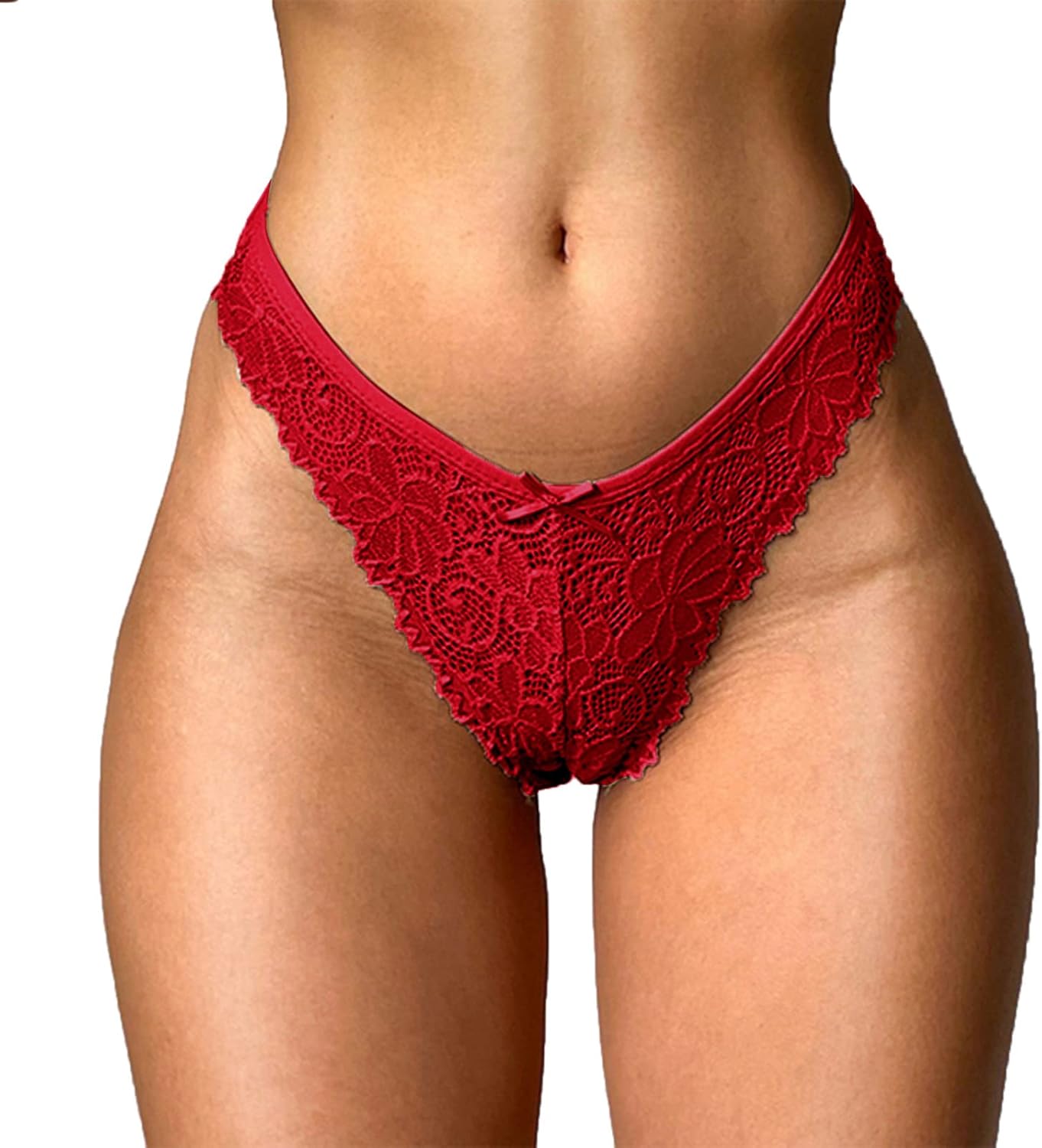 Plus Size Seamless Thong Panties Breathable Mid Waist