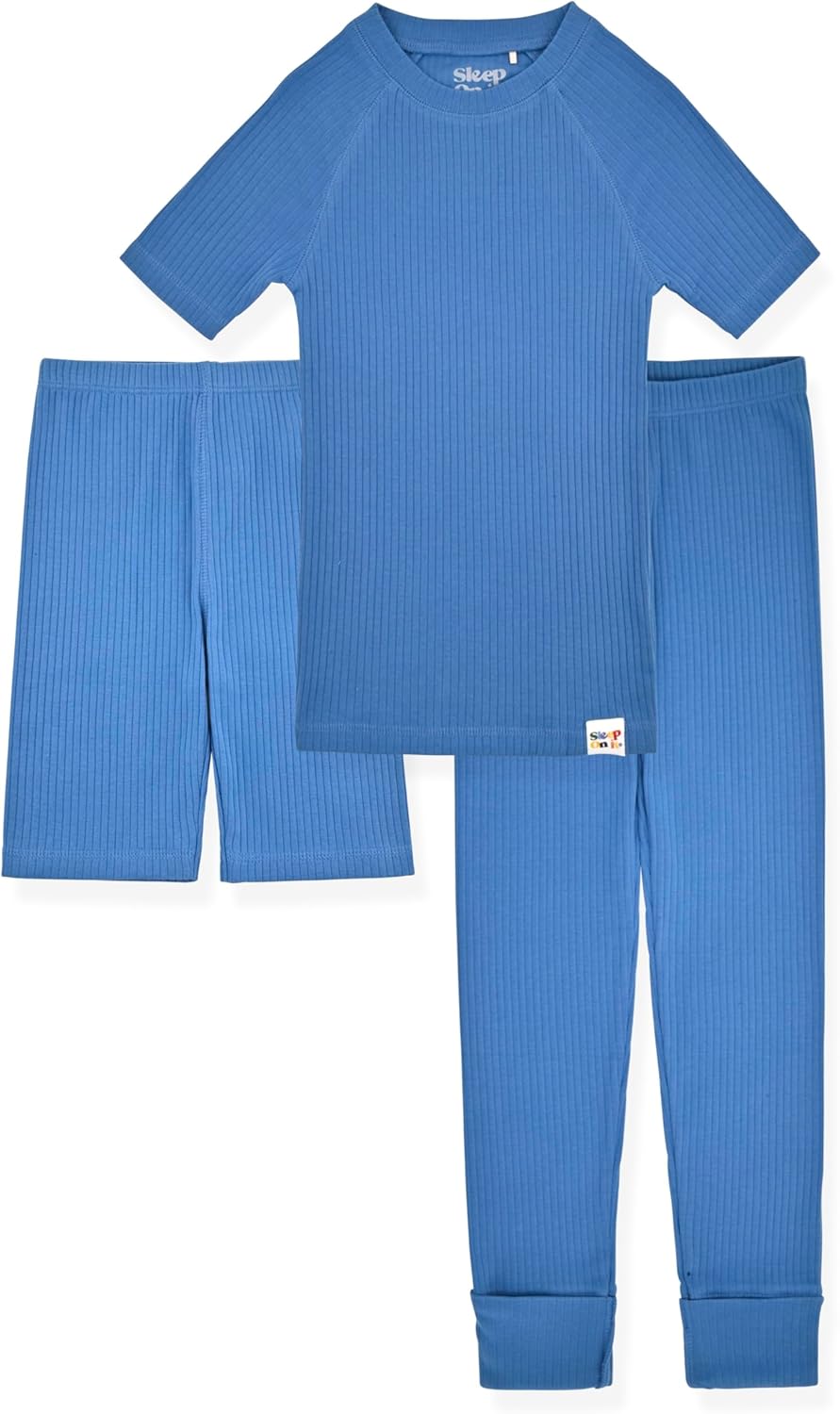 Sleep On It Organic Rib Knit Pajama Sets for Kids 1