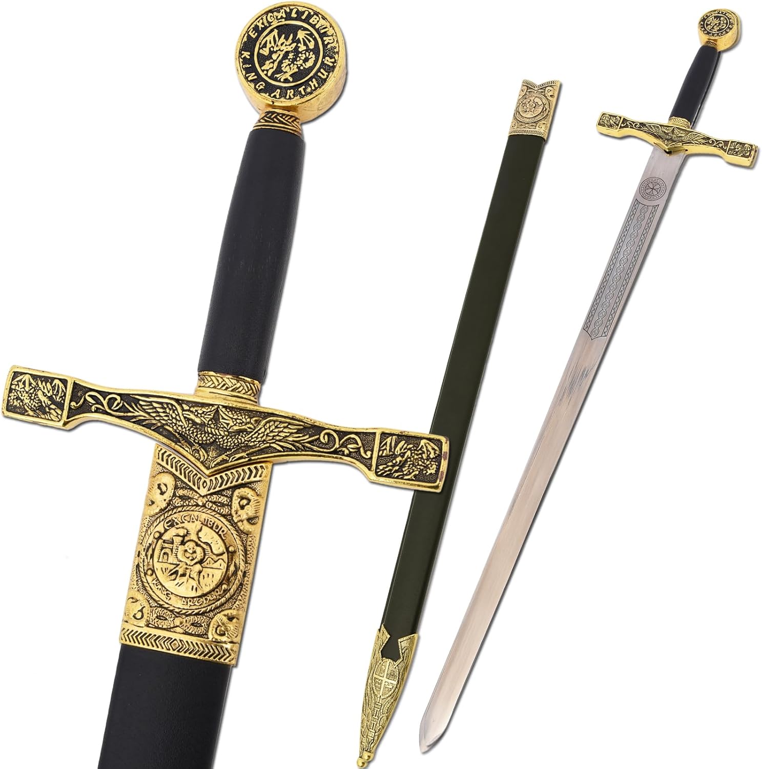 Ziqing Medieval Crusader Sword Metal Blade Cosplay Prop