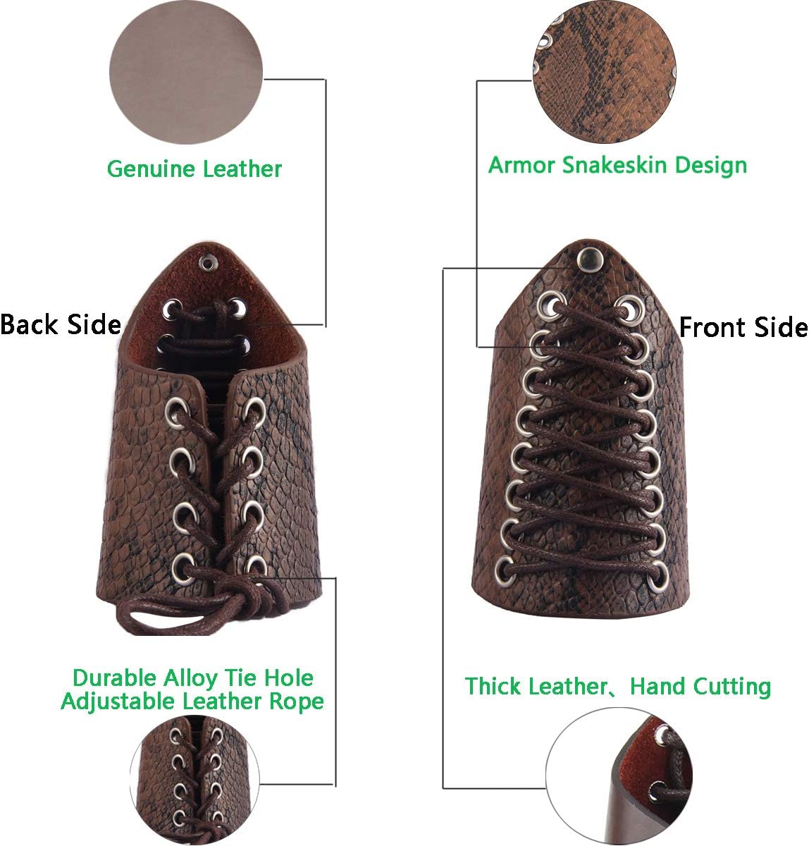 GelConnie Leather Wristband Viking Arm Guard