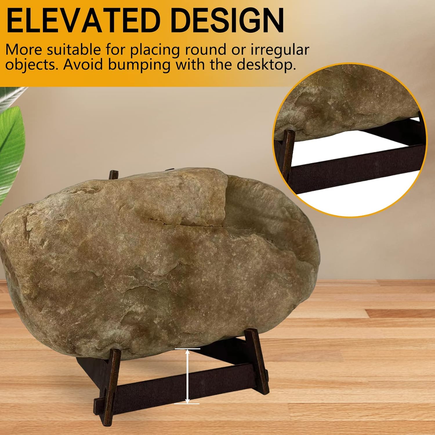 COLOOFO 8 Inch Plate Stand Wooden Easel Display Stand