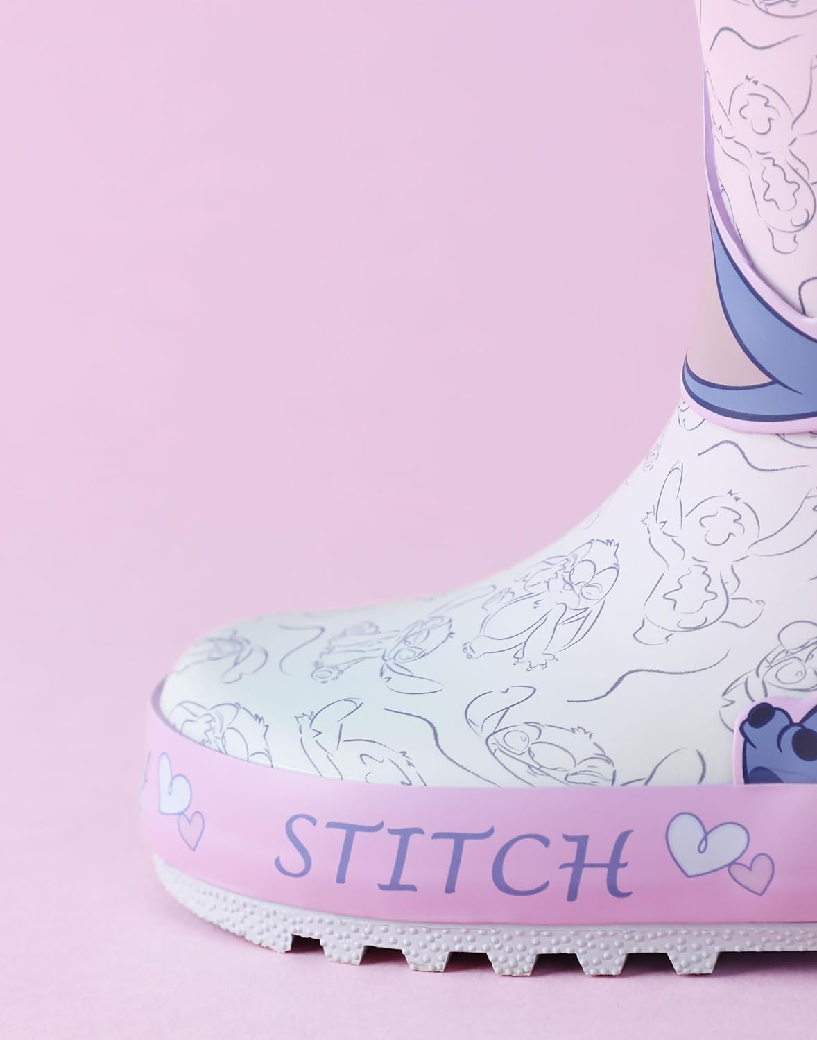 Disney Lilo Stitch Girls Wellington Boots in Purple 1