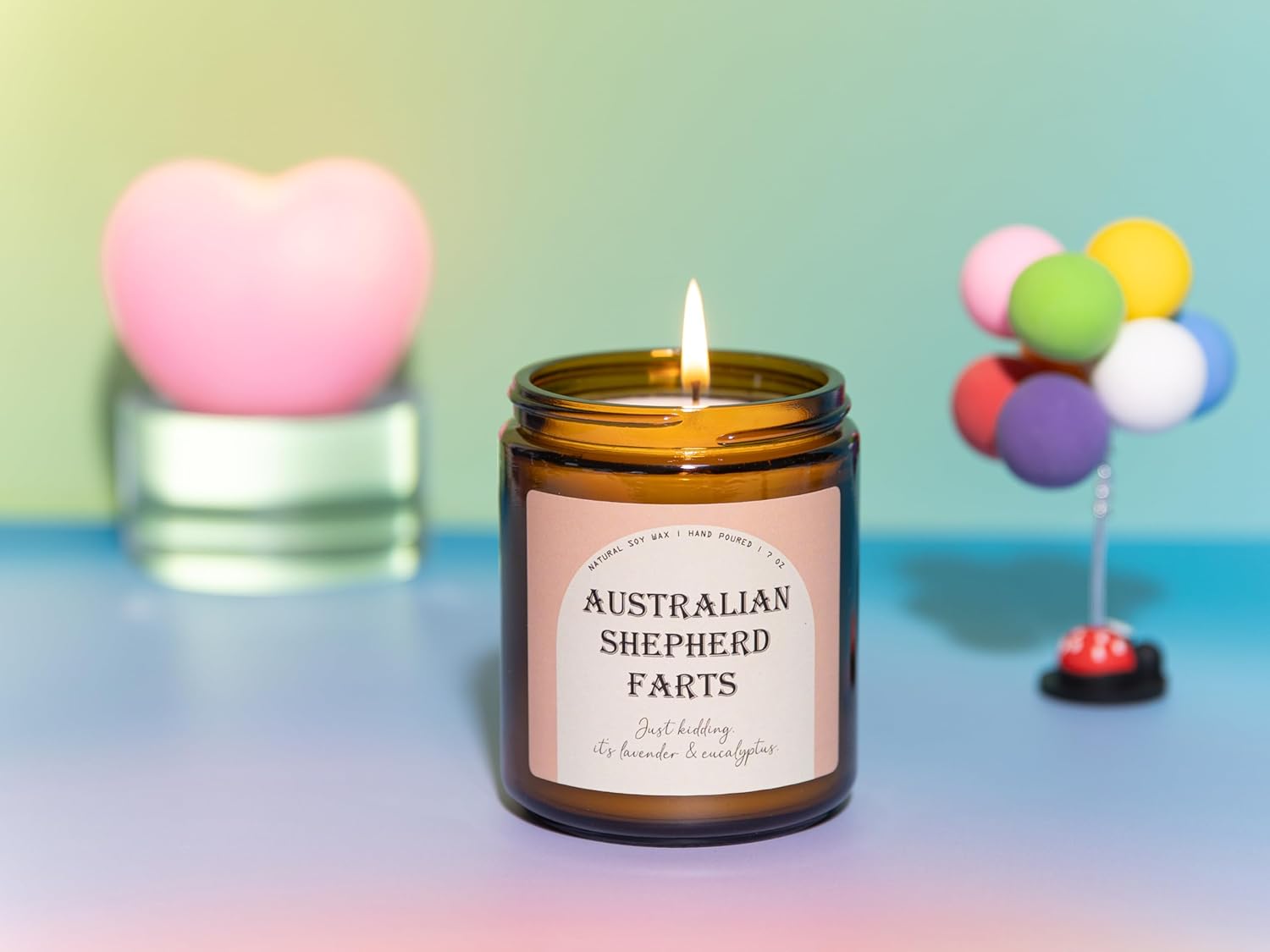 Australian Shepherd Fart Candle - 7OZ Lavender Eucalyptus