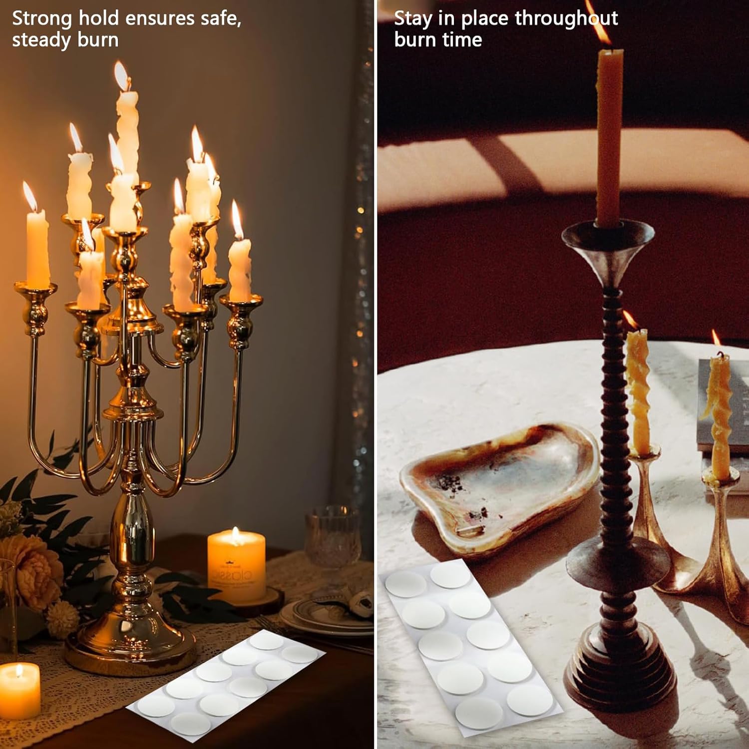 YFANITI Taper Candle Adhesive Grip Pads