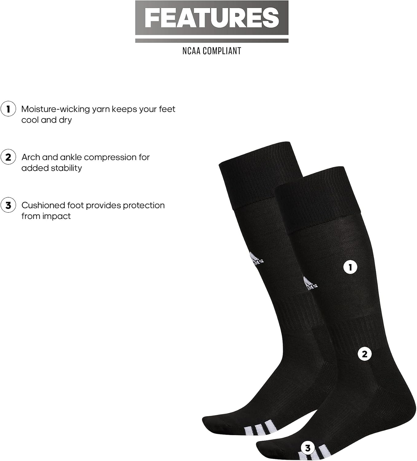 adidas Unisex Rivalry Compression Socks - Over the Calf