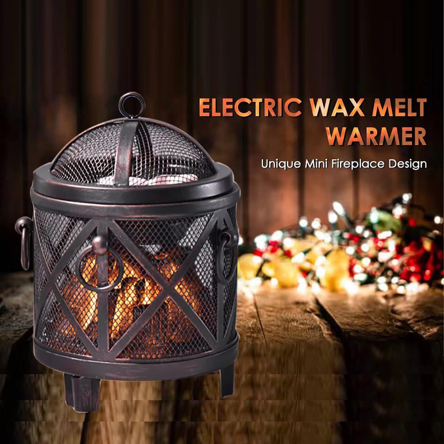 Dicimi 4-in-1 Electric Wax Melter with Fireplace Design