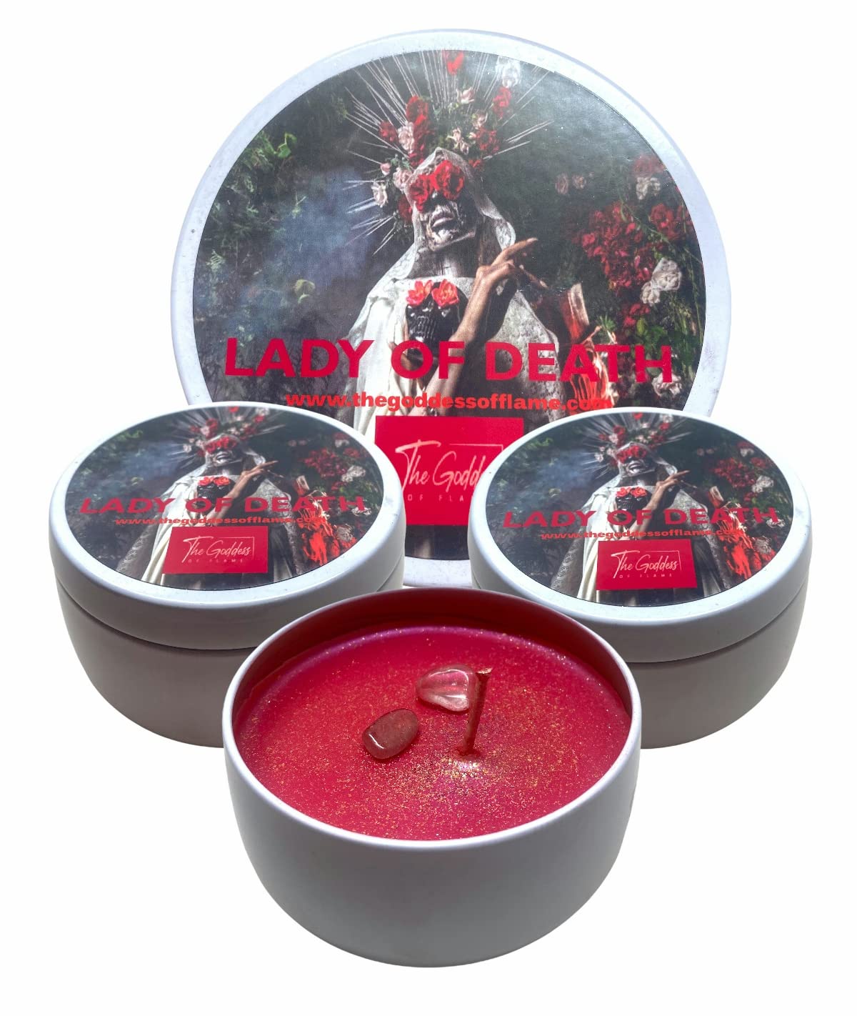 Lady of Death Santa Muerte Candle 16 oz Soy Candle
