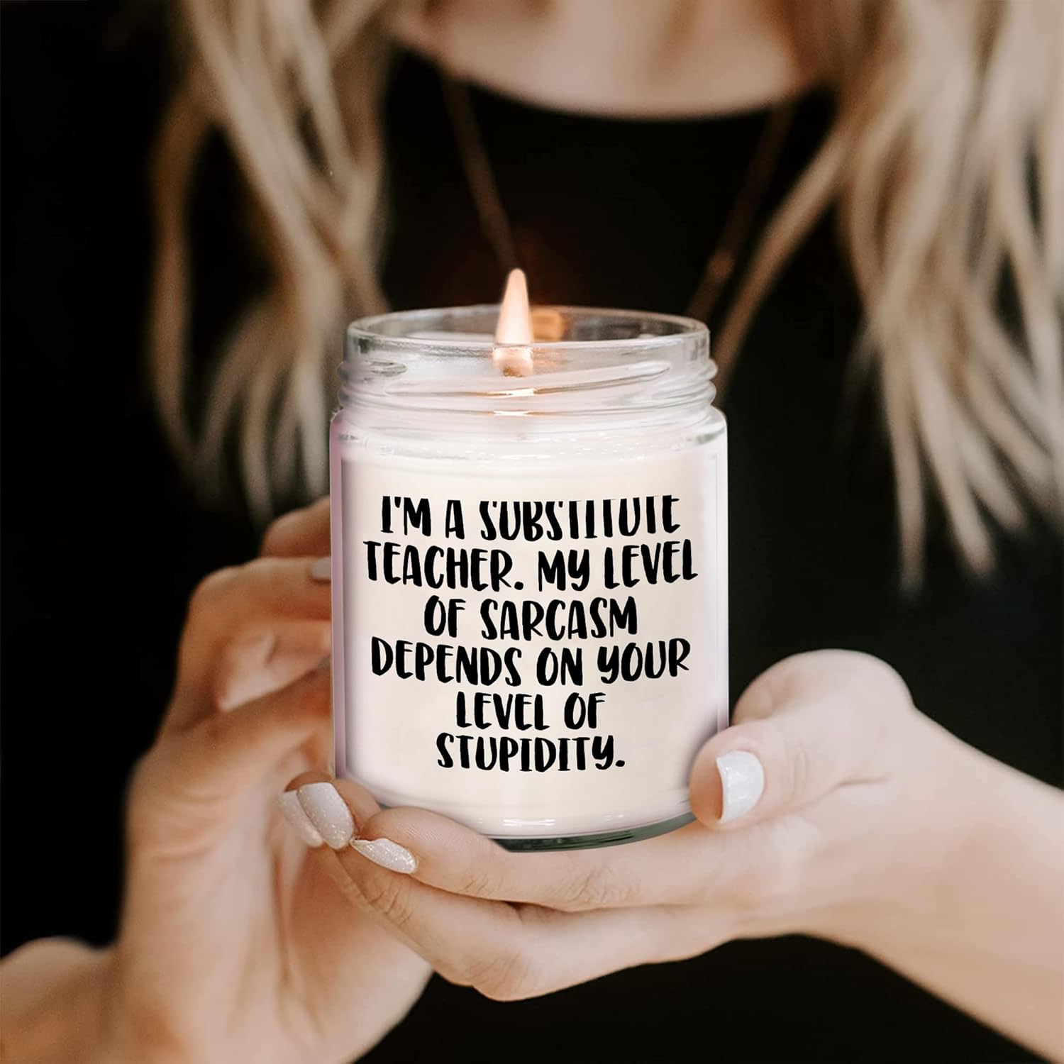 Inspirational Quotes Jar Candle for Substitute Teachers