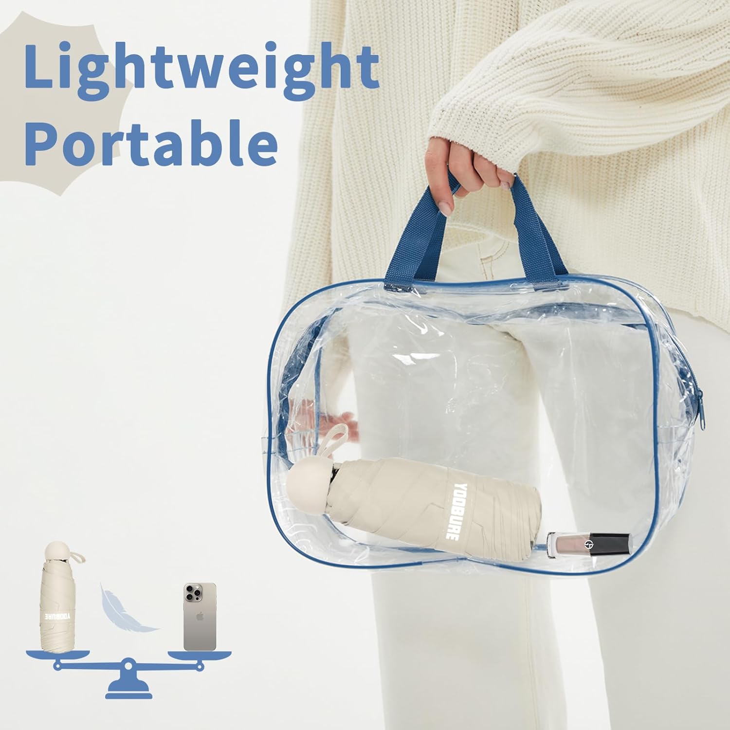 Yoobure Compact Folding Umbrella for Travel and UV Protection
