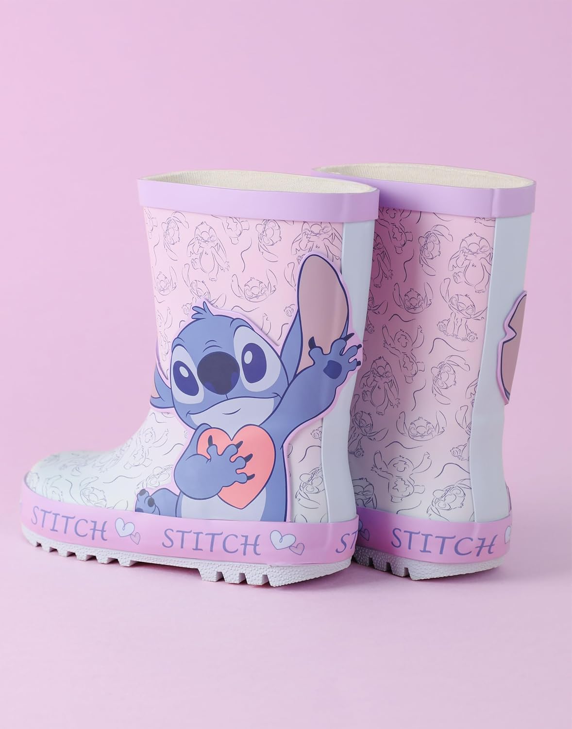 Disney Lilo Stitch Girls Wellington Boots in Purple 1