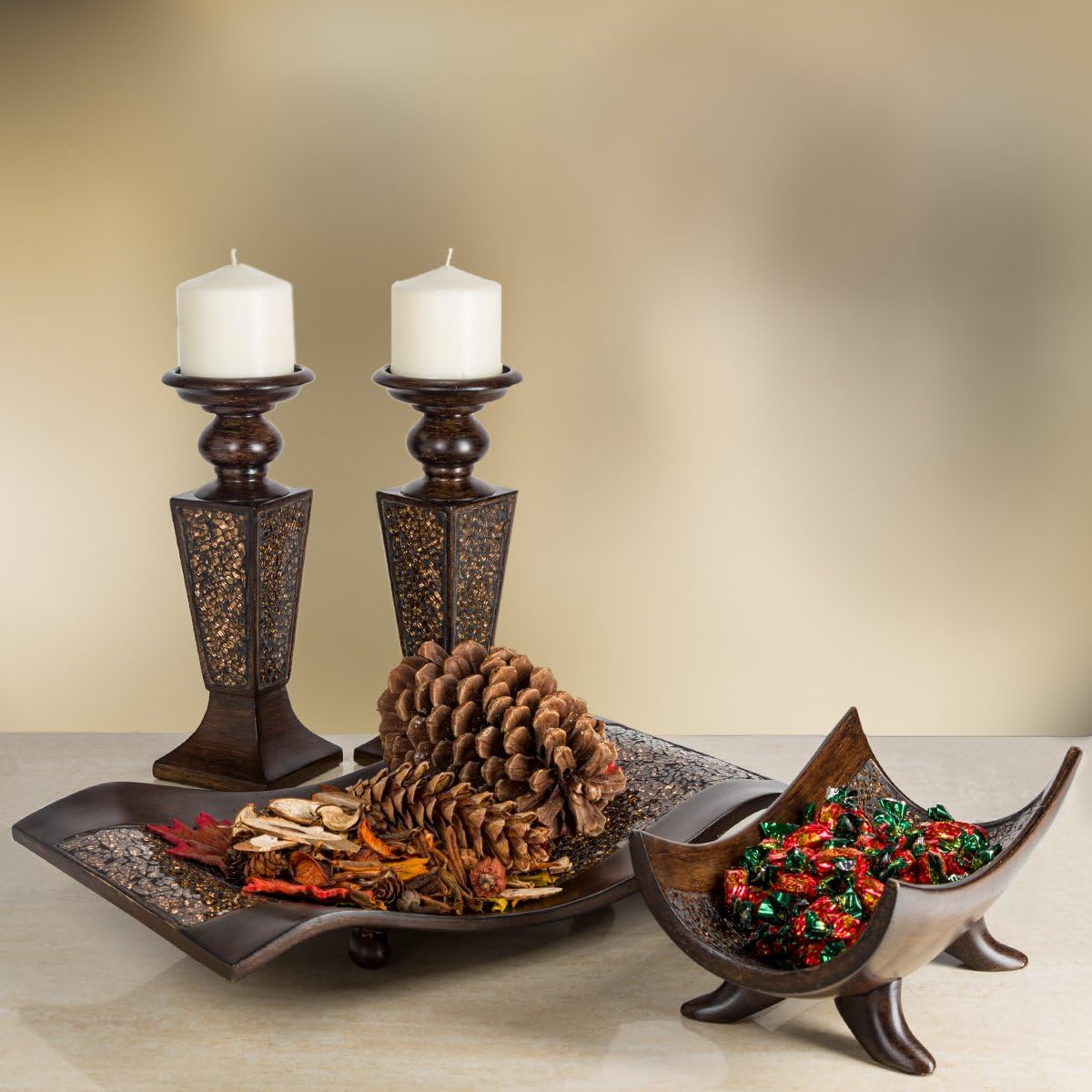 Creative Scents Schonwerk Brown Decorative Bowl - 10 Resin 1