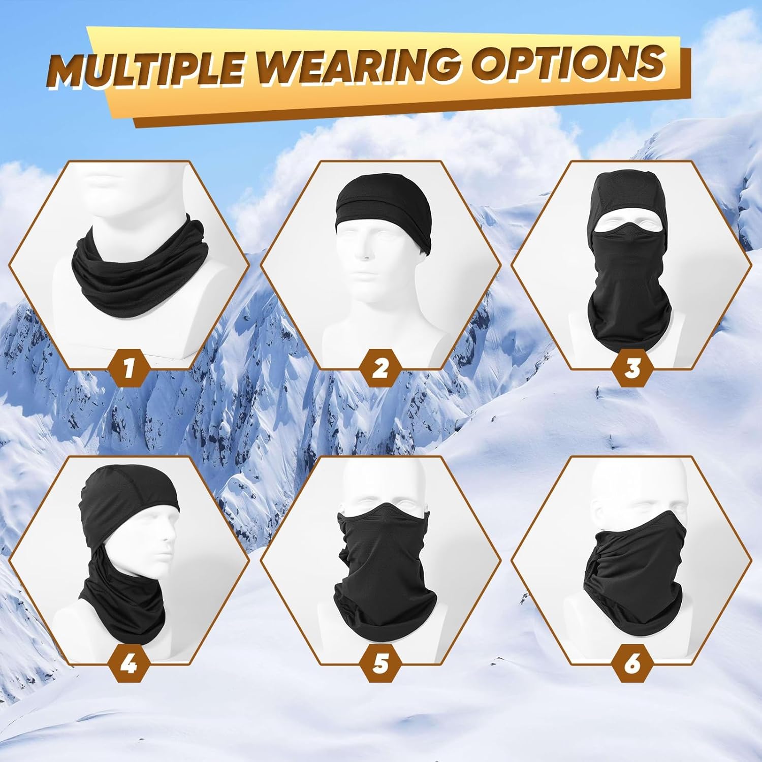 Ameceres Kids Balaclava Ski Mask Winter Cold Weather Windproof Face Cover