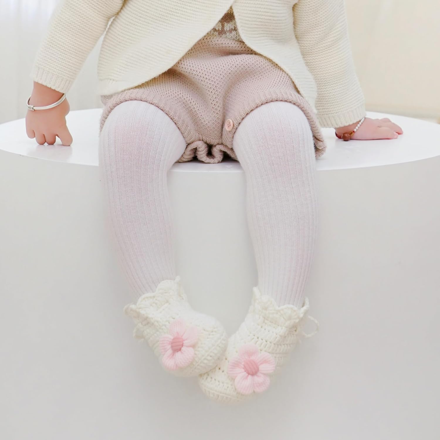 TJCONETJC Baby Booties Hand Crochet Cozy Socks Slippers